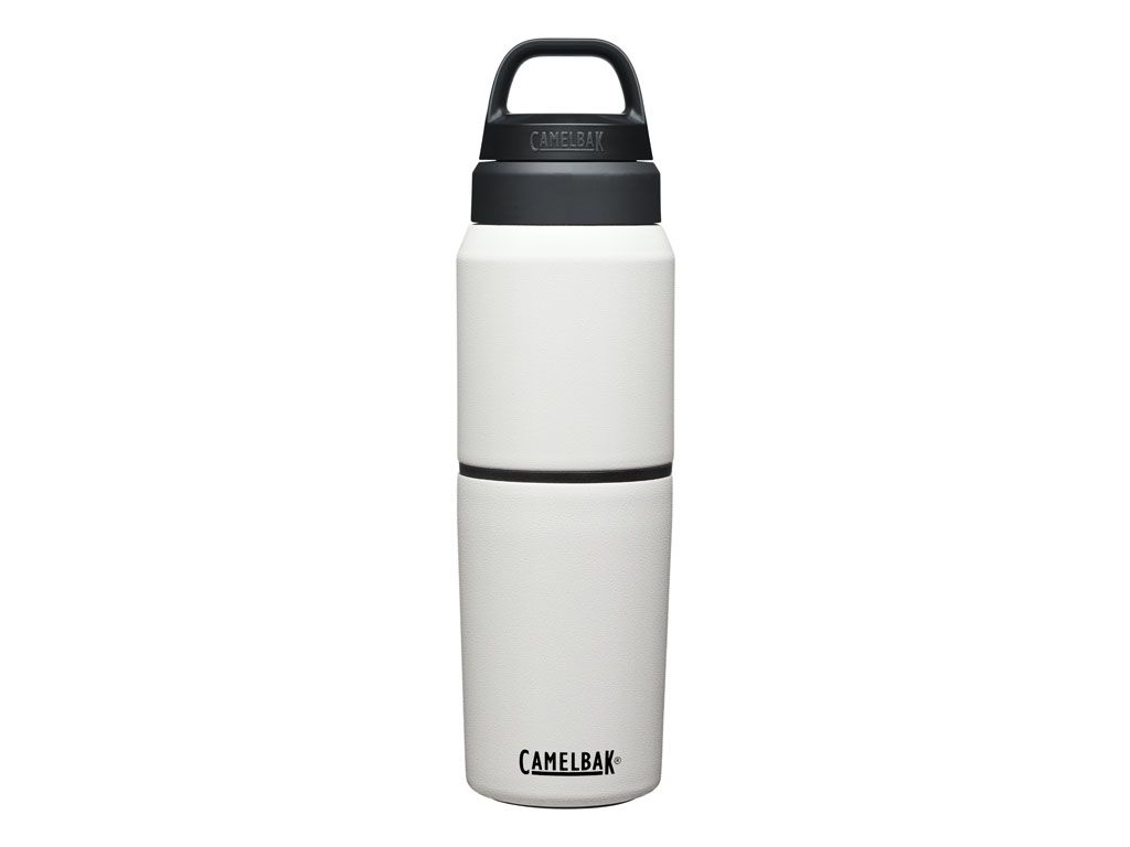 Multibev Inoxidable Aislado al Vacío 500 ml con Vaso 350 ml - Blanco