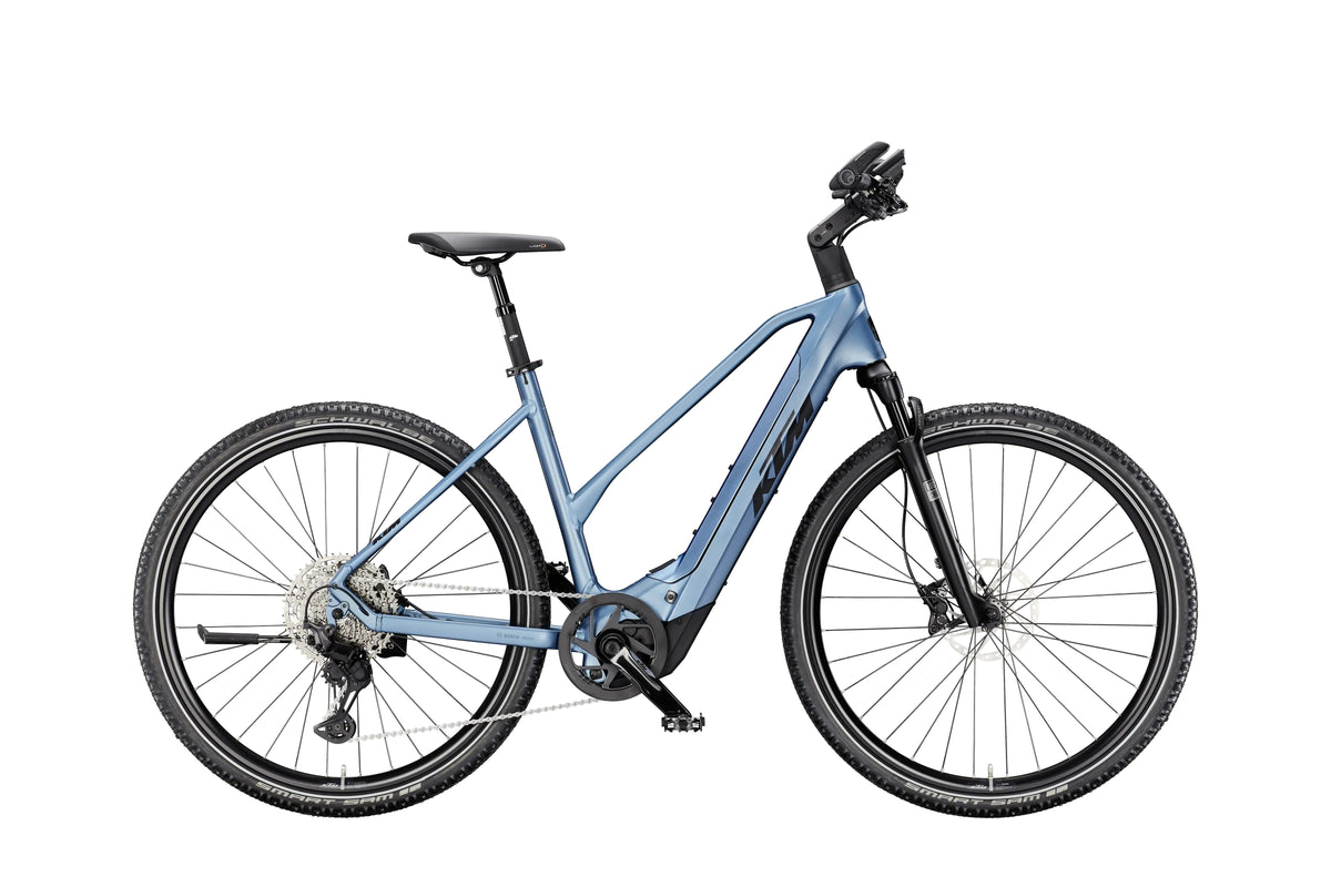 Macina Cross CX 810 Woman - D 56 STEEL BLUE MATT (BLACK+SILVER) SH DEORE XT 11+BOSCH PT-CX8K4