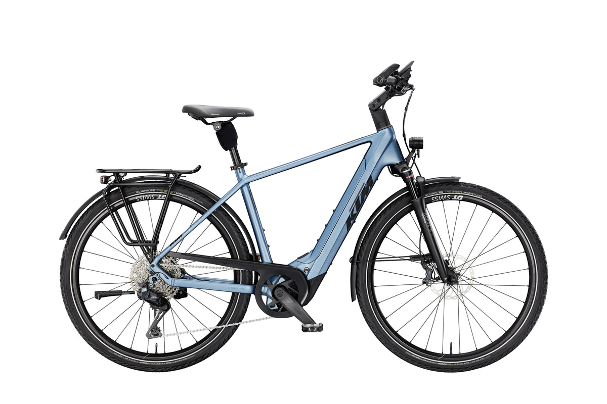 Macina Style 810 Di2 - H 46 STEEL BL MATT (BLK+LIGHT BLUE) SH CUES 11 DI2+BOSCH PT-CX8K4