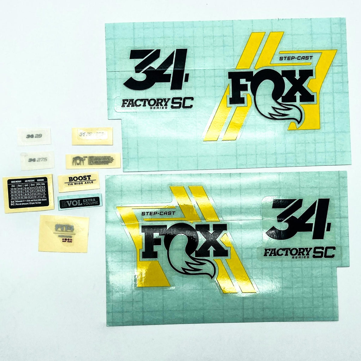 Adhesivo Fox 34 SC F-S 29/27.5 Negro/Amarillo 2019 - Por defecto