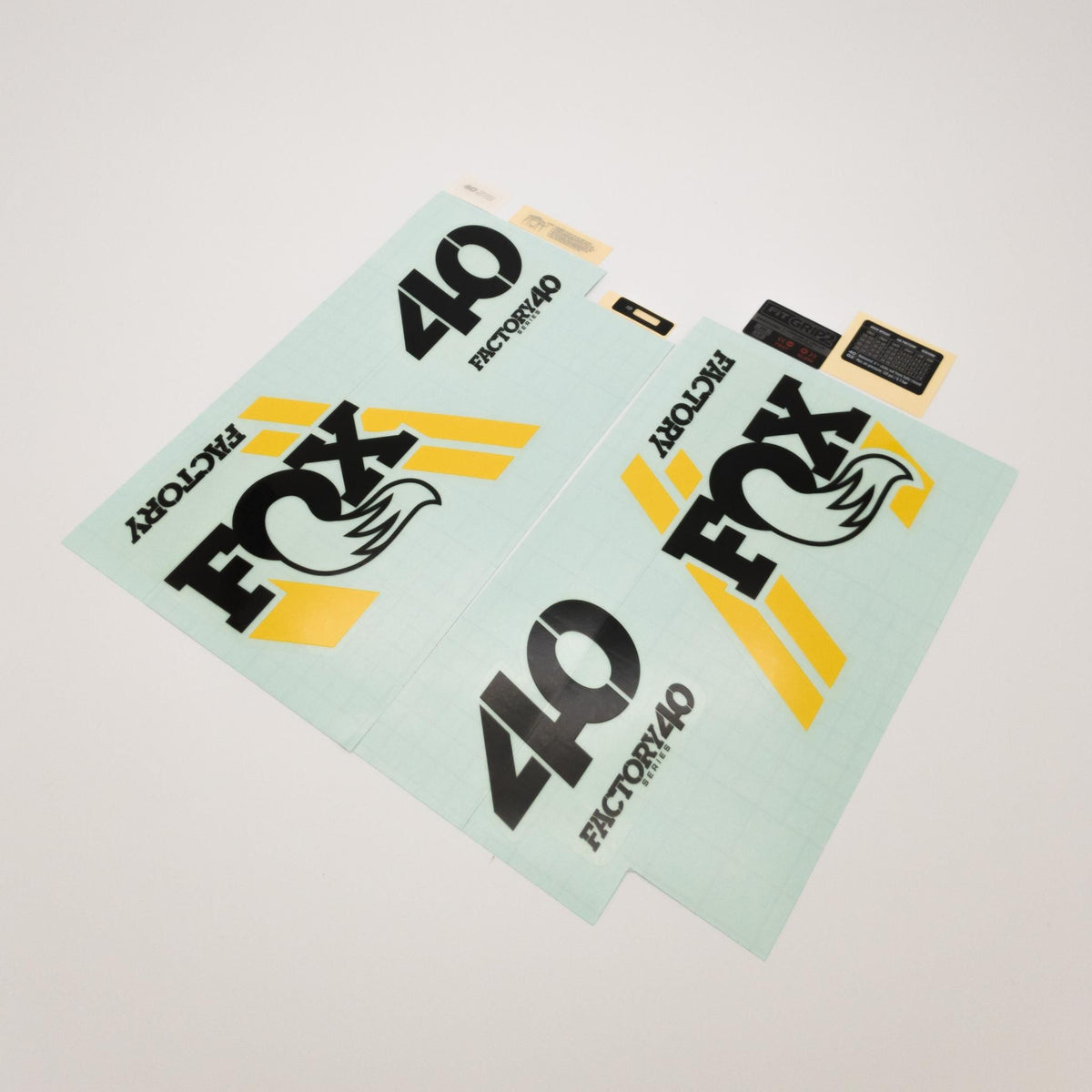 Adhesivo Fox 40 Factory 27.5/26" Negra, Logo Amarillo 2019 - Por defecto