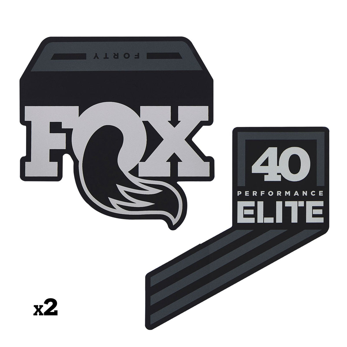 Adhesivo Fox 40 P-Se Logo Gris, Negra 2018 - Por defecto