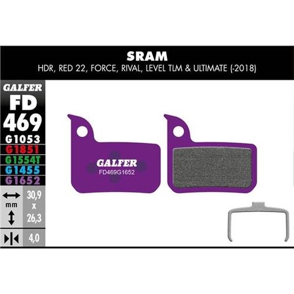 Galfer Pastillas E-Bike Sram Red 22/Level - Única
