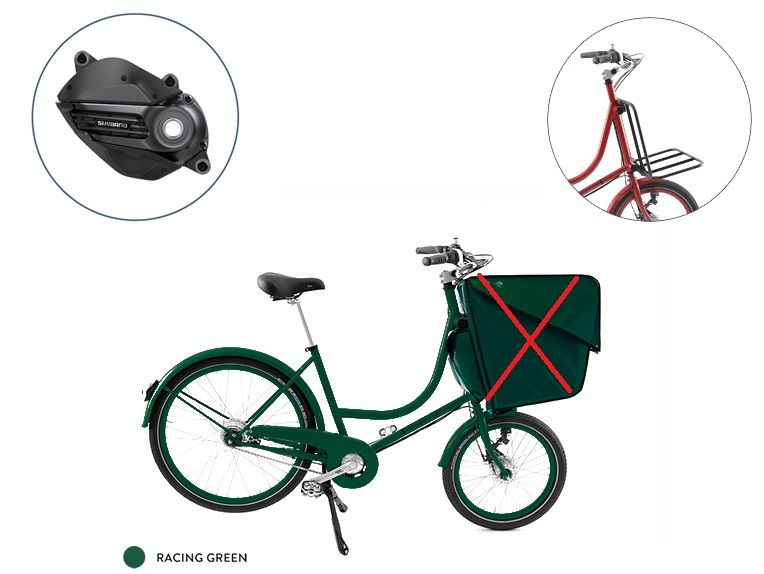 E-Classic - Verde Racing + Portabultos Delantero