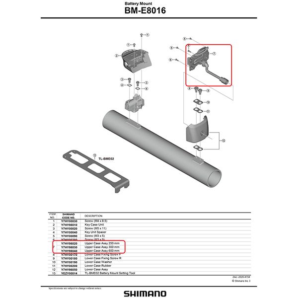Upper Case Assy 300mm BM-E8016 - Por defecto