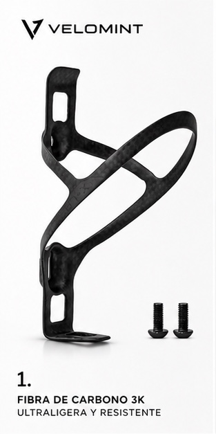 Velomint Carbon Cage SL | Portabidón de carbono ultraligero 14 g