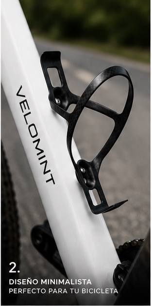 Velomint Carbon Cage SL | Portabidón de carbono ultraligero 14 g