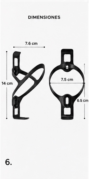 Velomint Carbon Cage SL | Portabidón de carbono ultraligero 14 g