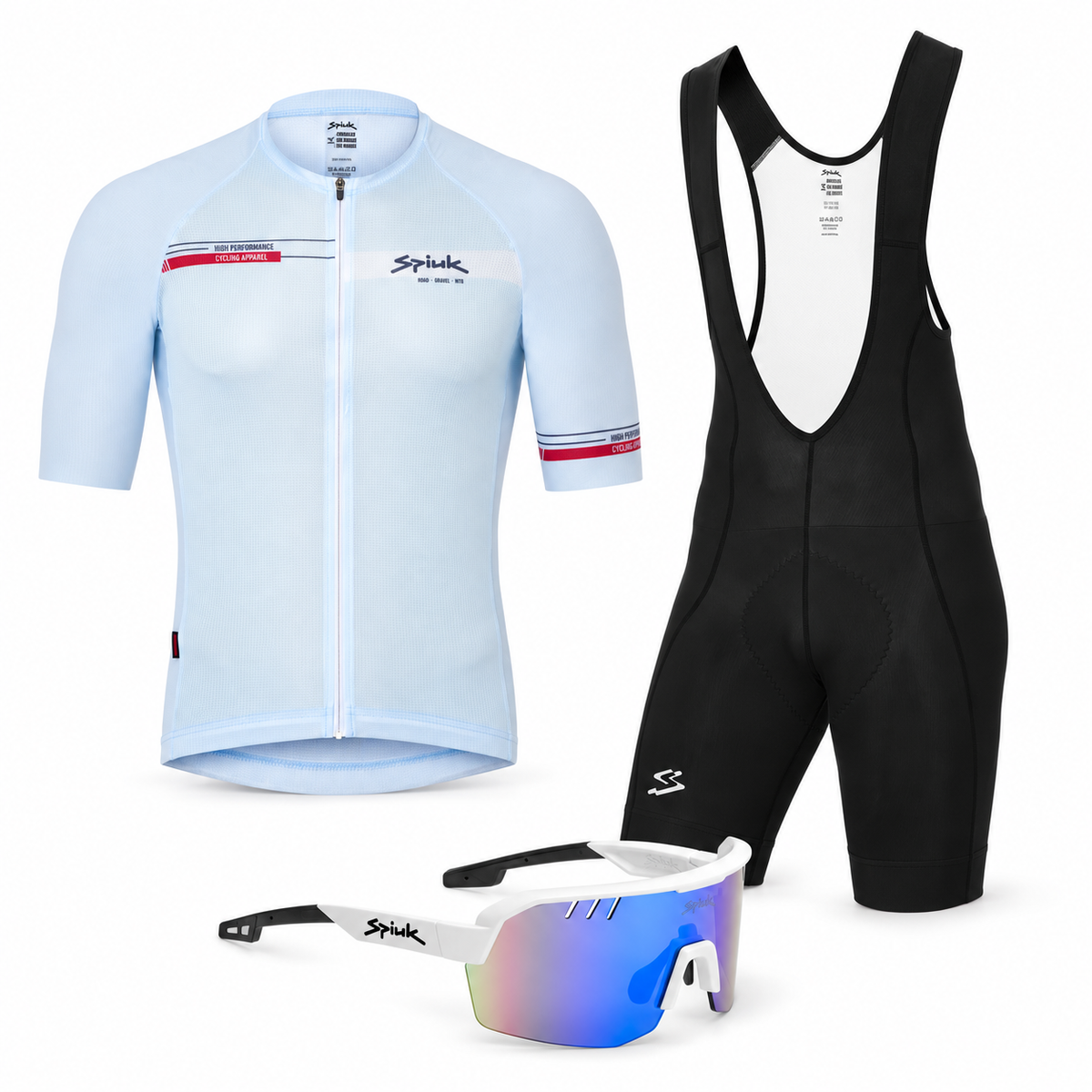 Pack Spiuk con maillot, culotte y gafas
