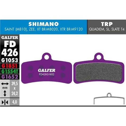 Galfer Pastillas E-Bike Shimano Saint M810, XT M8020, XTR 9120, MT520 - Única