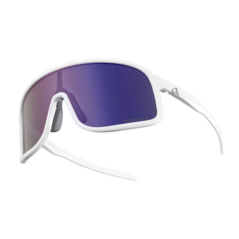 Rockbros Gafa Polarizada - Blanco Lente Morado