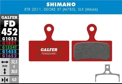 Galfer Pastillas Shimano XTR M985, XT M785, SLX M666 - Advanced