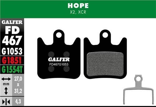 Galfer Pastillas Hope X2, XCR - Standard