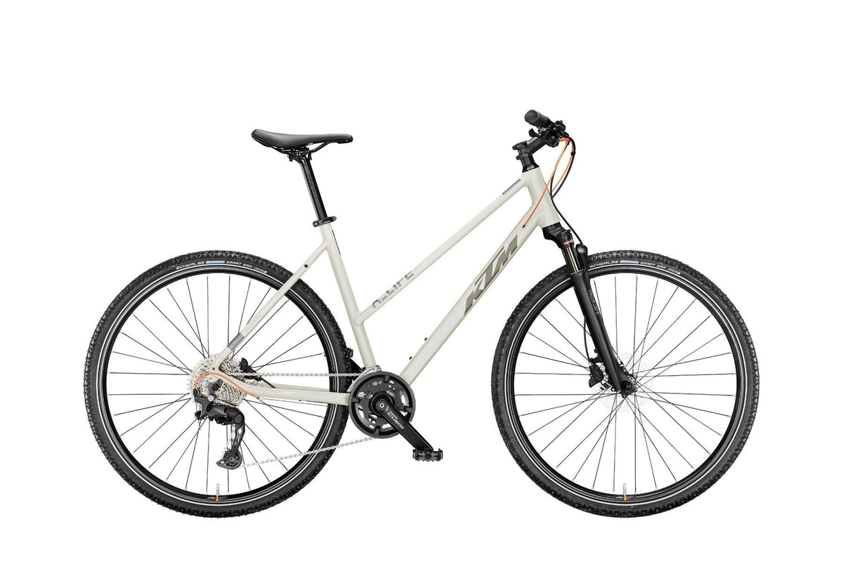 KTM X-Life Action Woman - D 46 DEW SILVER MATT (GREY+ORANGE) 2X10 SHIMANO CUES