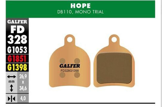 Galfer Pastillas Hope Mono Trial, DB110 - Trial